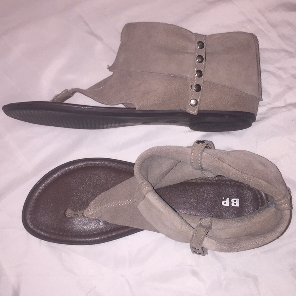 BP slouched suede ankle sandal